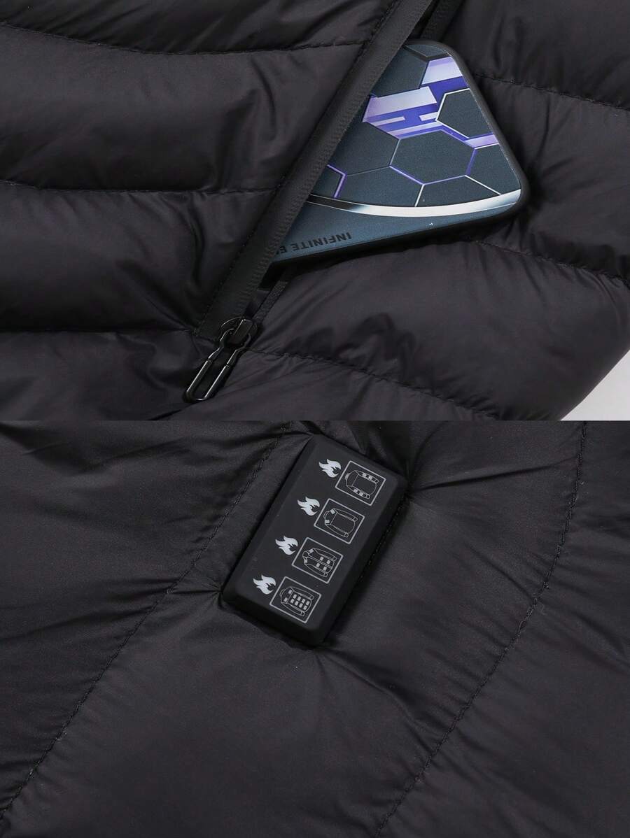 A Smart Heating Jacket Outdoor Thermal Equipment 21 Zone Fiber Heating Four Control Three Autumn-Winter Warming Control Men's Casual Coat