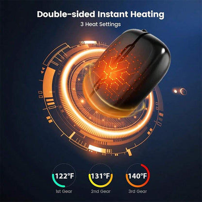 2 Pack Portable Rechargeable Hand Warmers, 2-In-1 Magnetic Pocket Hand Warmers With 3 Adjustable Heat Levels, Lightweight Compact Electric Hand Warmers For Women And Men, Winter Commuting Travel Camping And Daily Use